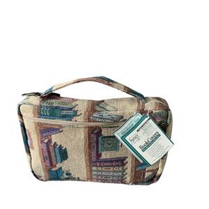 Vtg Original GREGG XL Tapestry Protective Book Cover Pockets Handle Handbag NWT